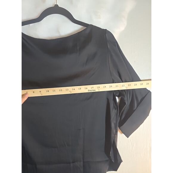 NWT H&M Peplum Blouse Size 14 Classic Black Office Staple Winter Fall Chic - Picture 7 of 7